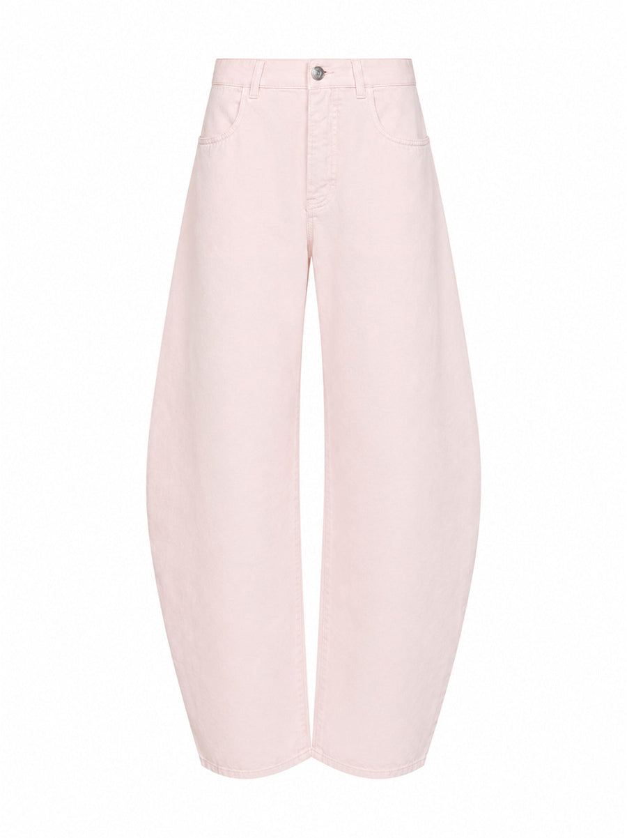 Jeans Pink Dyed Cotton Low-Rise