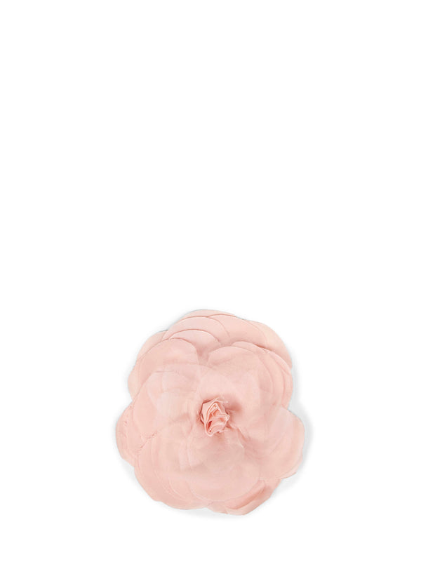 Flower Brooch Pink Viscose & Organza Cotton Brooches Pins