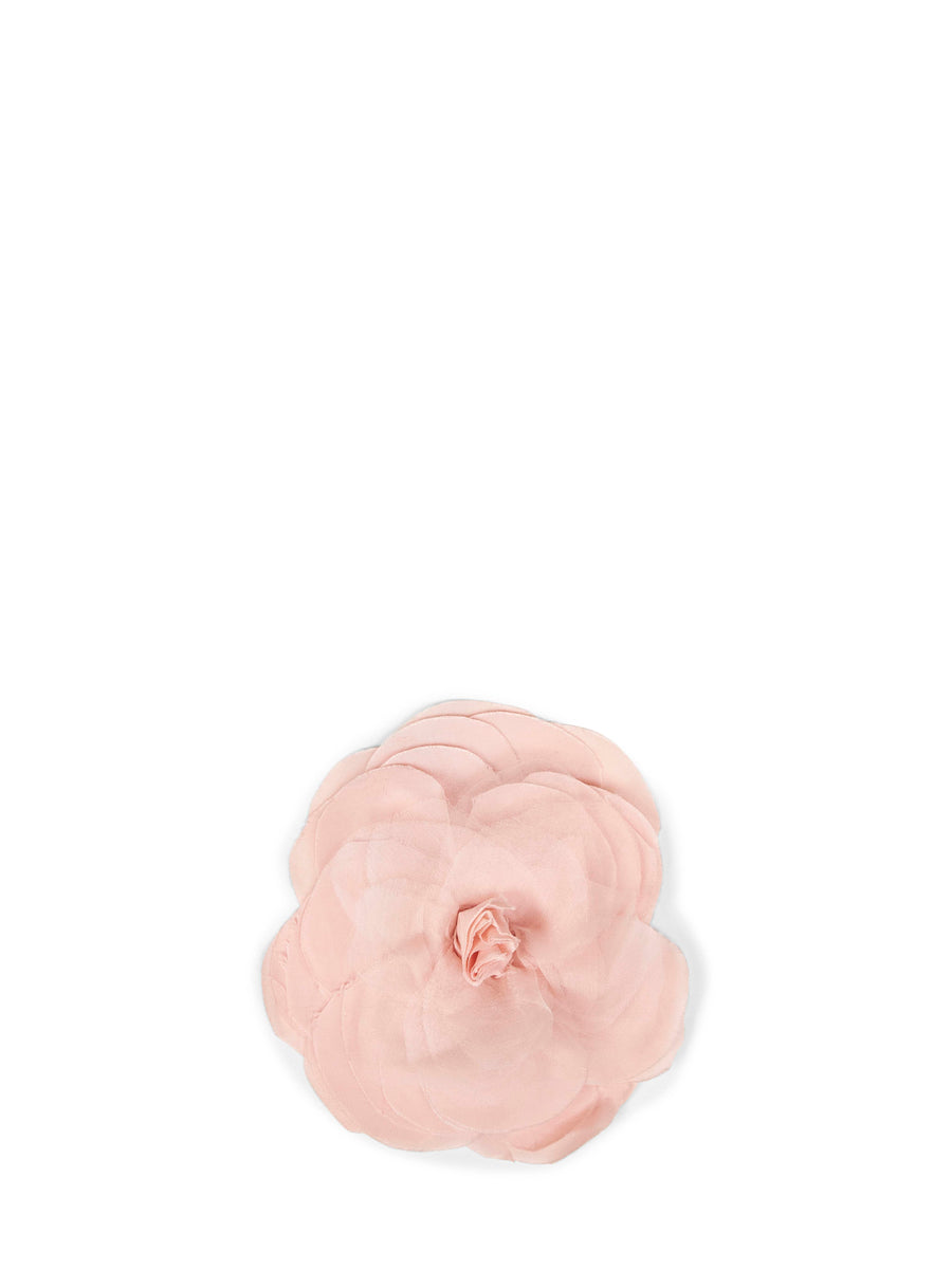 Flower Brooch Pink Viscose & Organza Cotton Brooches Pins