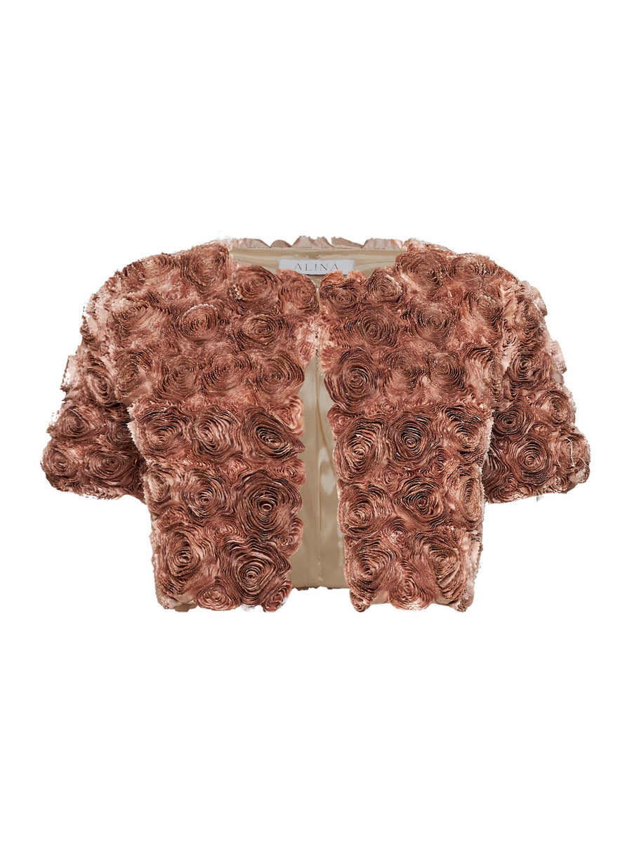 Cropped Jacket Taffeta Powder Pink Recycled Polyester