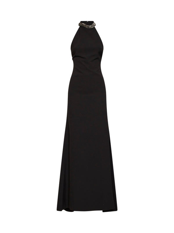 Maxi Dress Stretch Crepe Black