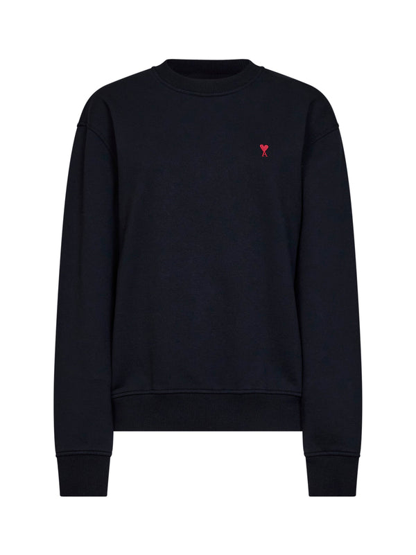 Crewneck Sweatshirt Ami De Cœur Black Cotton Organic Sweatshirts