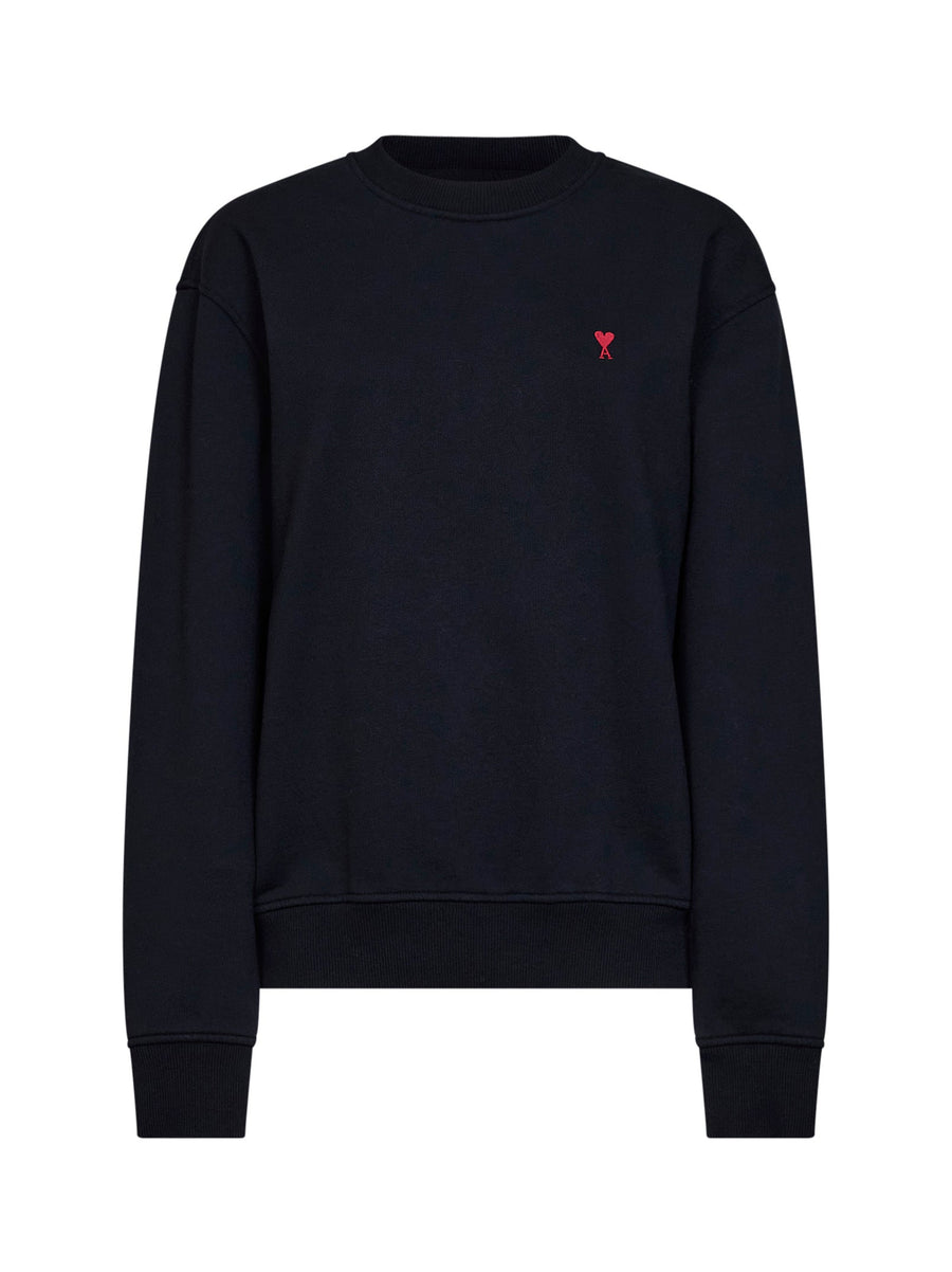 Crewneck Sweatshirt Ami De Cœur Black Cotton Organic Sweatshirts