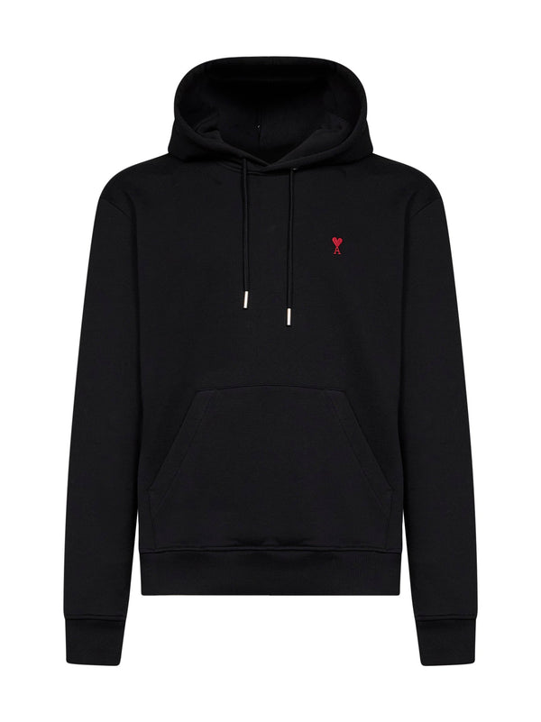 Cotton Hoodie Ami De Cœur Black Sweatshirts