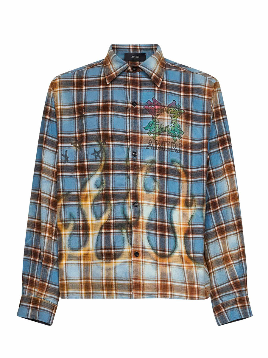Shirt Ma Quad Bleached Check Multicolour Cotton