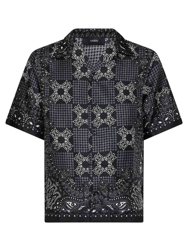 Camp Shirt Ma Check Black Silk