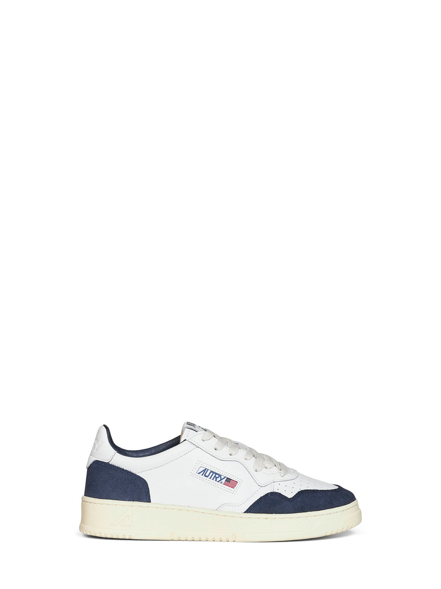 Sneakers Medalist Low White Leather-Denim Suede Calf Leather Trainers