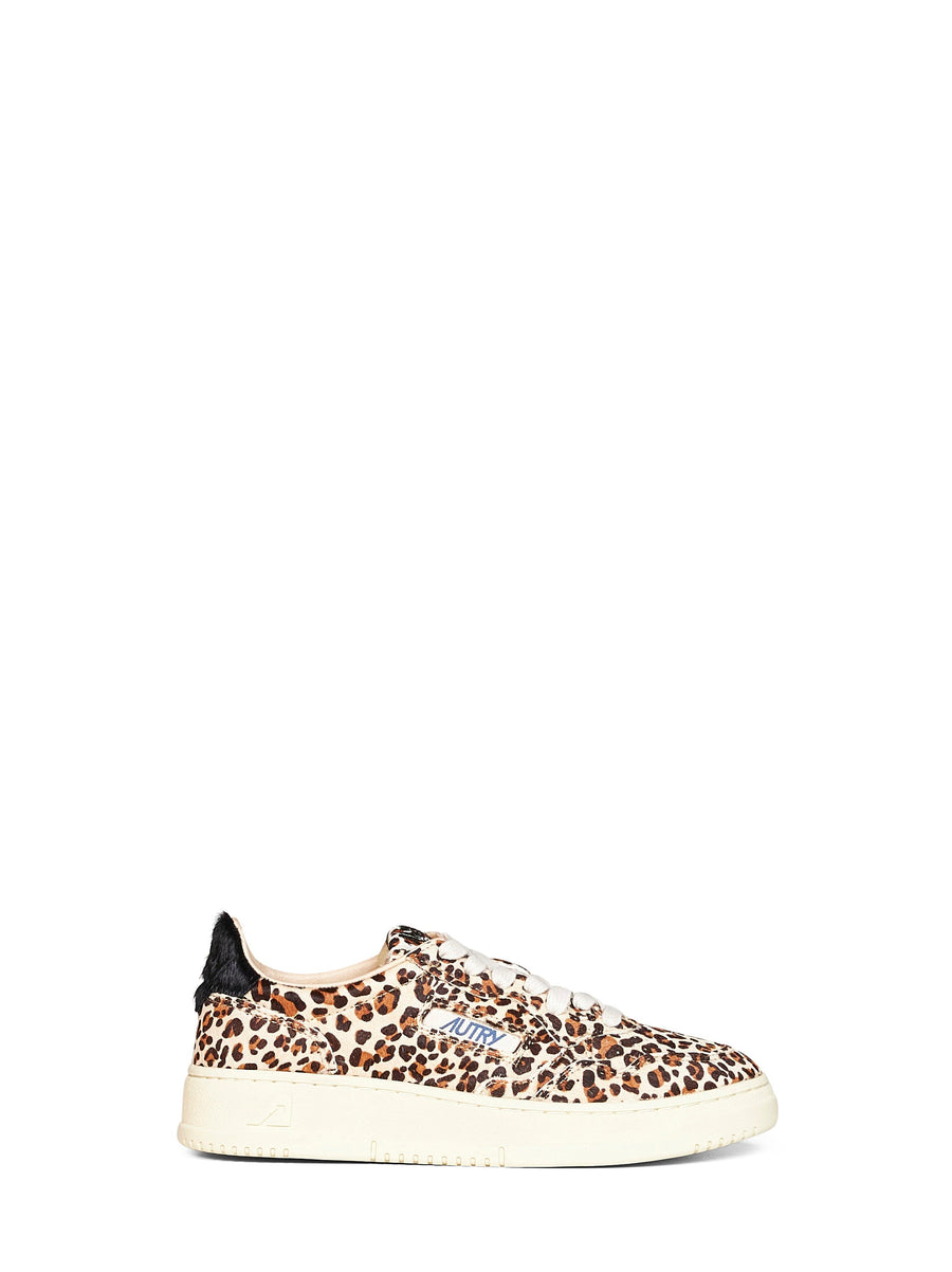 Sneakers Medalist Low Leopard Calf Hair Brown Leather Trainers