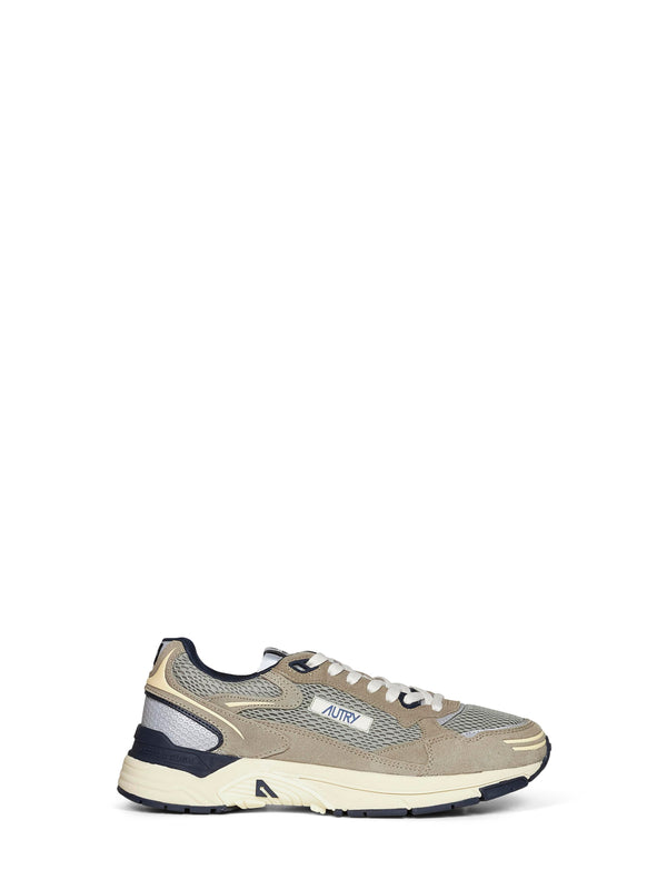 Sneakers Hyperway Green Mesh & Suede Polyester Trainers