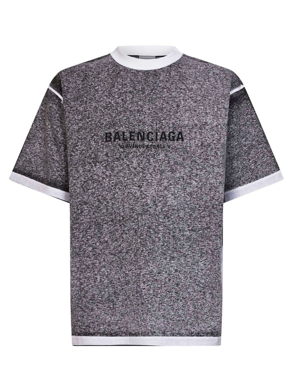 T-Shirt Regular Fit Heathered Black Cotton T-shirts