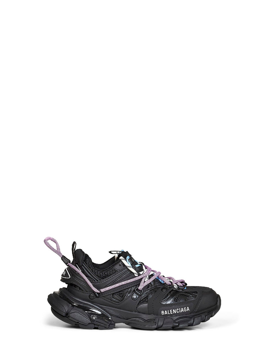 Sneakers Track Black Polyurethane Trainers