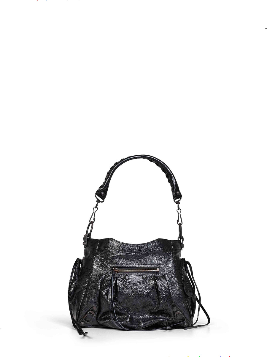Bucket Bag Le City Black Goatskin Handbags