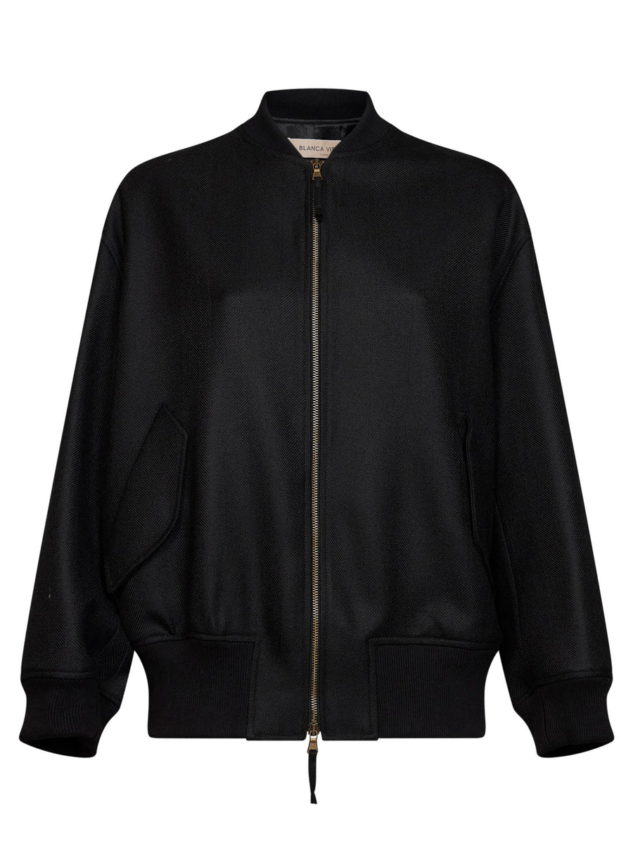 Bomber Jacket Bellica Black Wool
