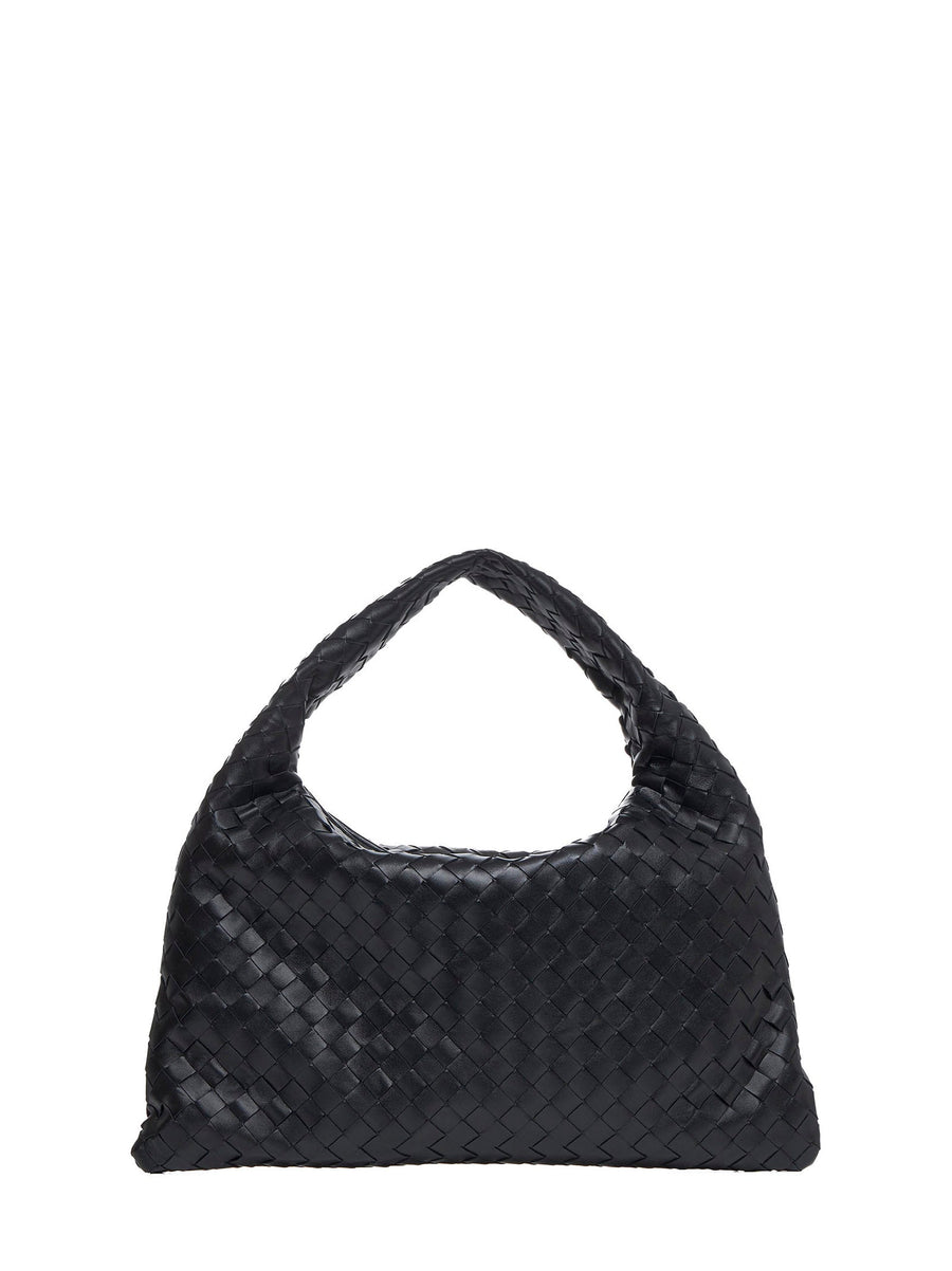 Tote Bag Intrecciato Black Leather Calfskin Shoulder