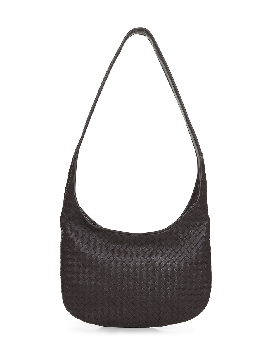 Shoulder Bag Veneto Brown Lambskin Lamb Skin