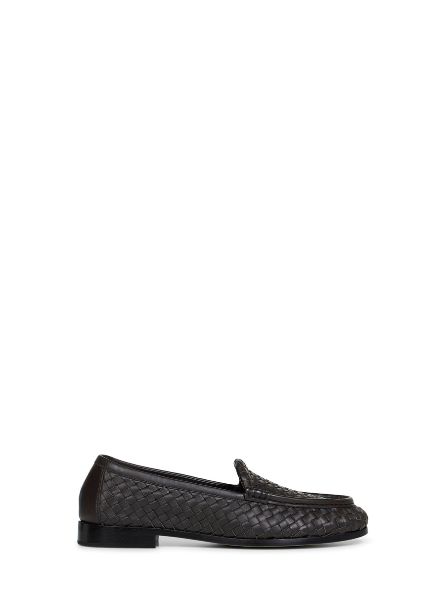Loafers Silenzio Espresso Intrecciato Nappa Leather Brown Lambskin