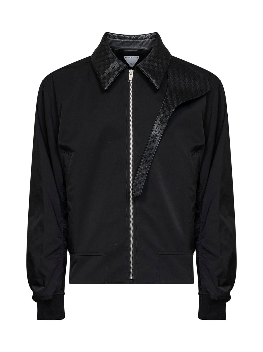 Blouson Jacket Black Cotton Bomber