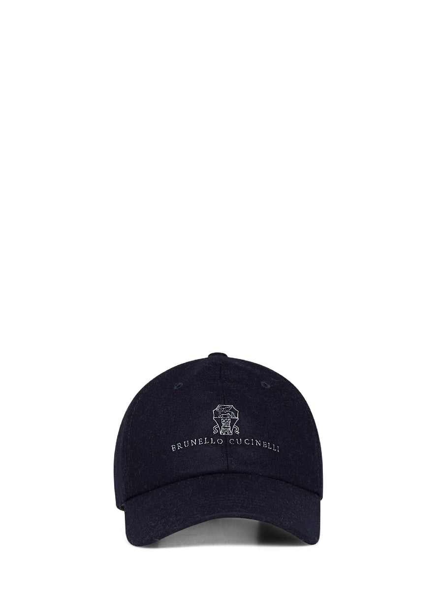Baseball Cap Navy Virgin Wool Blue Hat