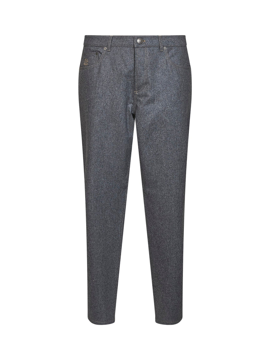 Trousers Five-Pocket Virgin Wool Medium Grey