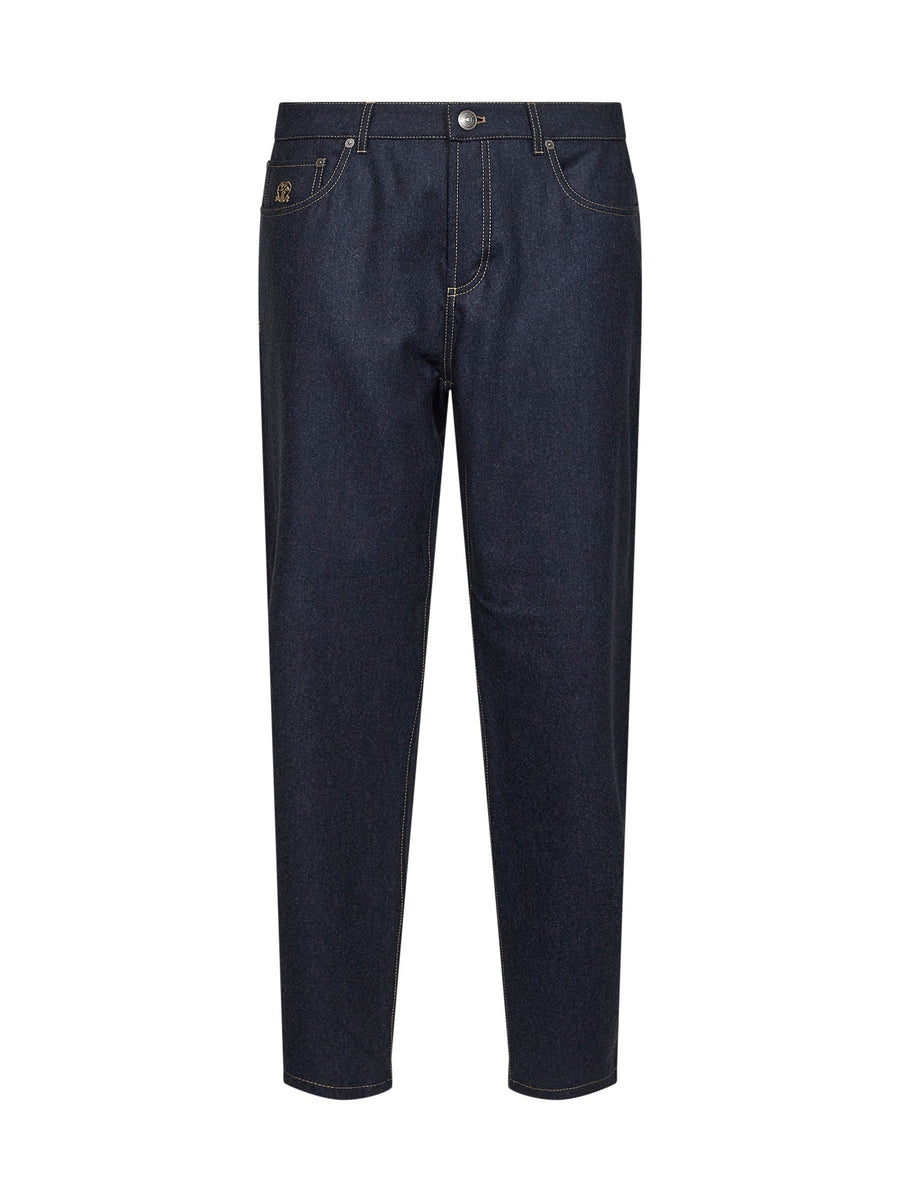 Trousers Virgin Wool Flannel Blue