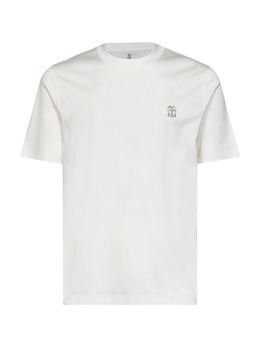 Crewneck T-Shirt White Cotton T-shirts