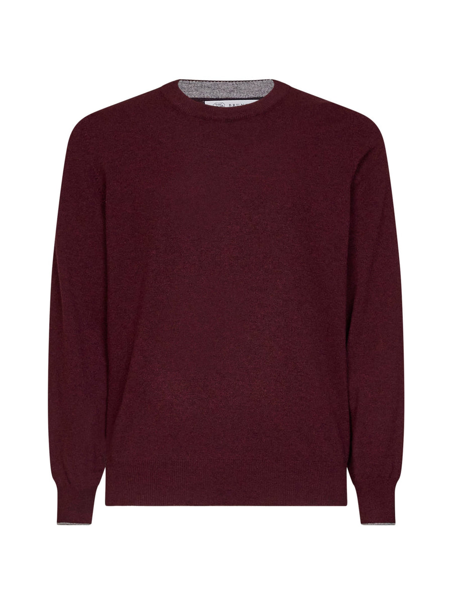 Cashmere Crewneck Sweater Bordeaux