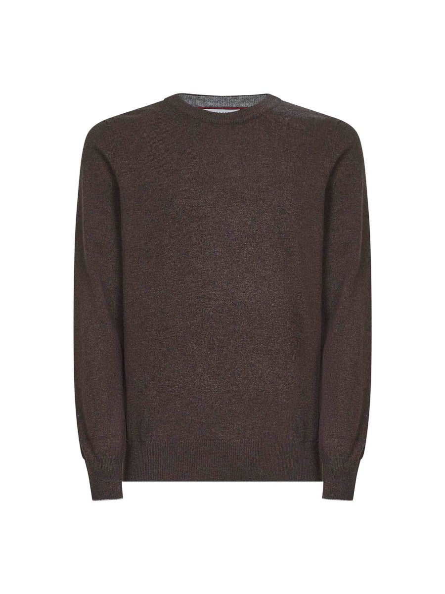 Crewneck Cashmere Sweater Brown