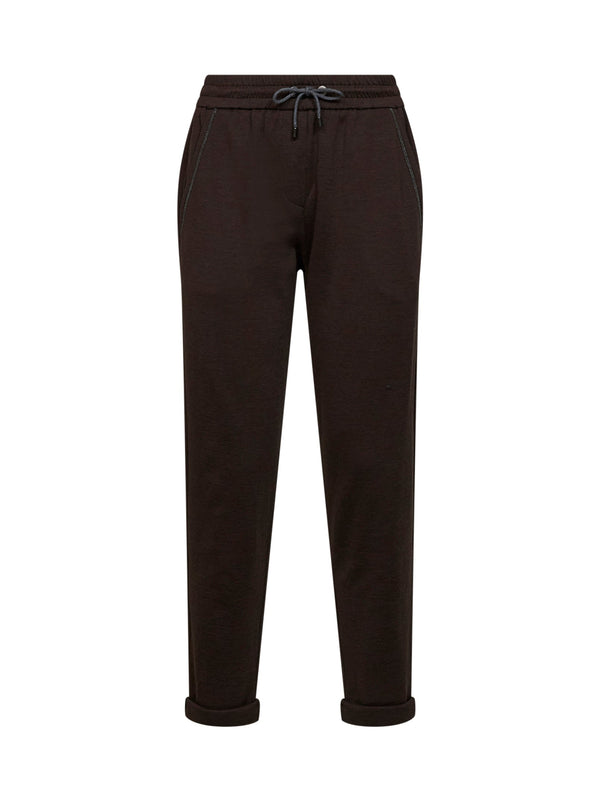 Trousers Cotton-Silk Brown