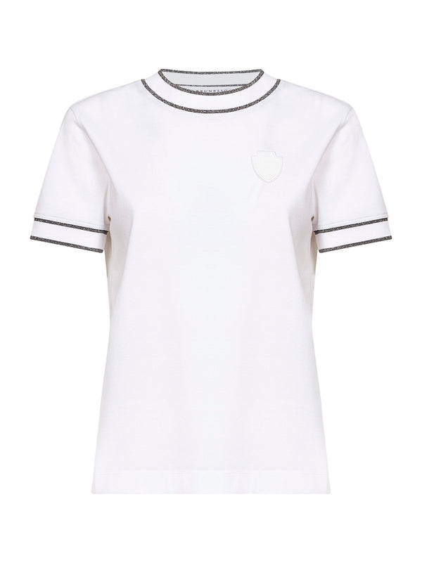 T-Shirt Stretch Cotton Piqué White T-shirts & Jerseys