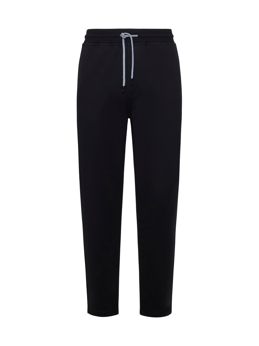 Trousers Cotton-Cashmere Black Cotton And Cashmere Blend