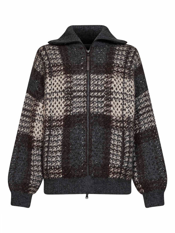 Double-Knit Cardigan Multicolour Wool Cardigans