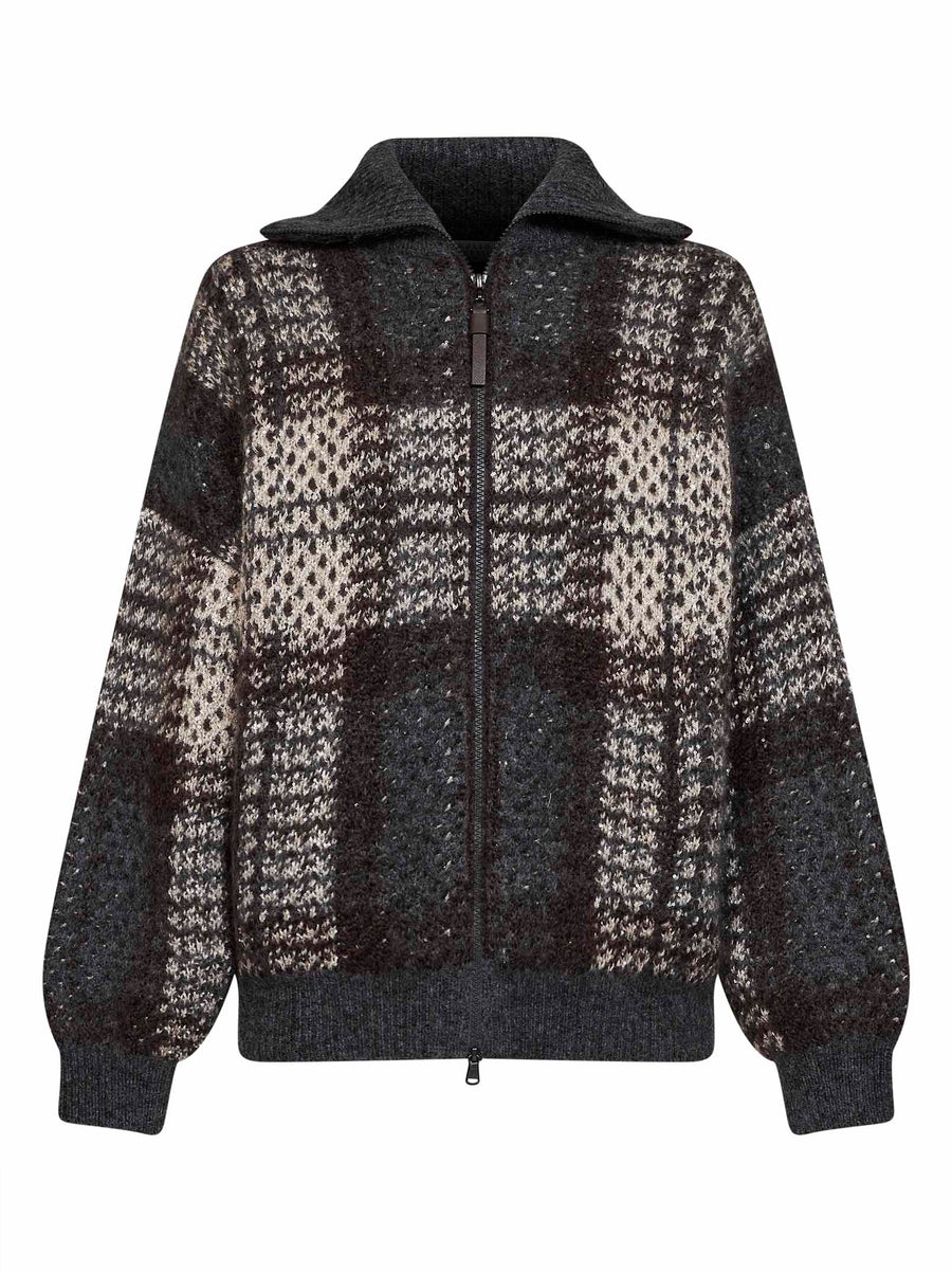 Double-Knit Cardigan Multicolour Wool Cardigans