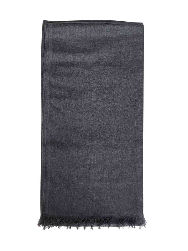 Scarf Lead Grey Cashmere And Silk