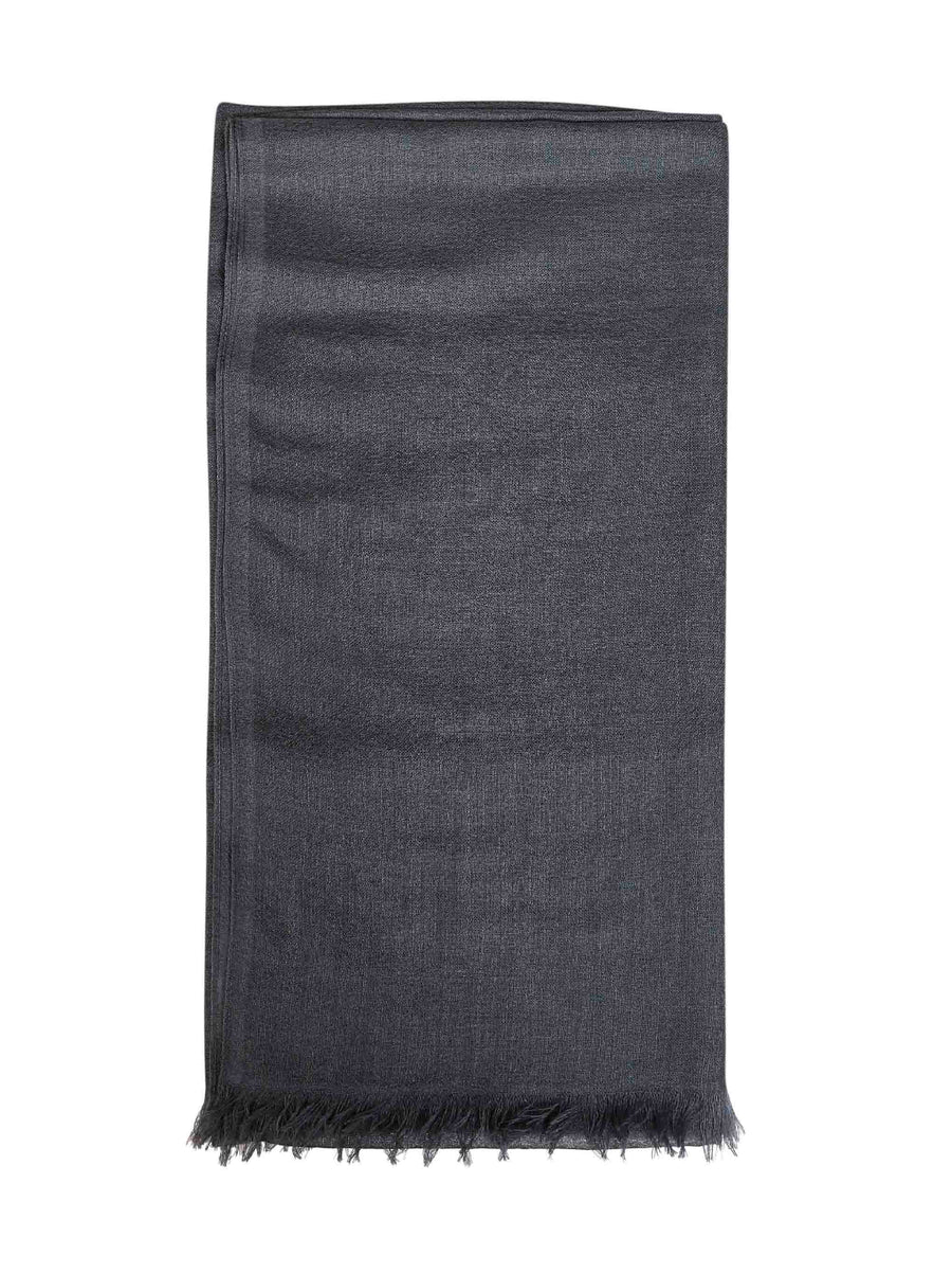 Scarf Lead Grey Cashmere And Silk