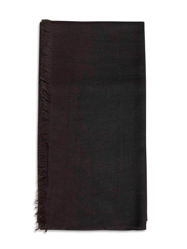 Scarf Cashmere And Silk — Coffee Brown