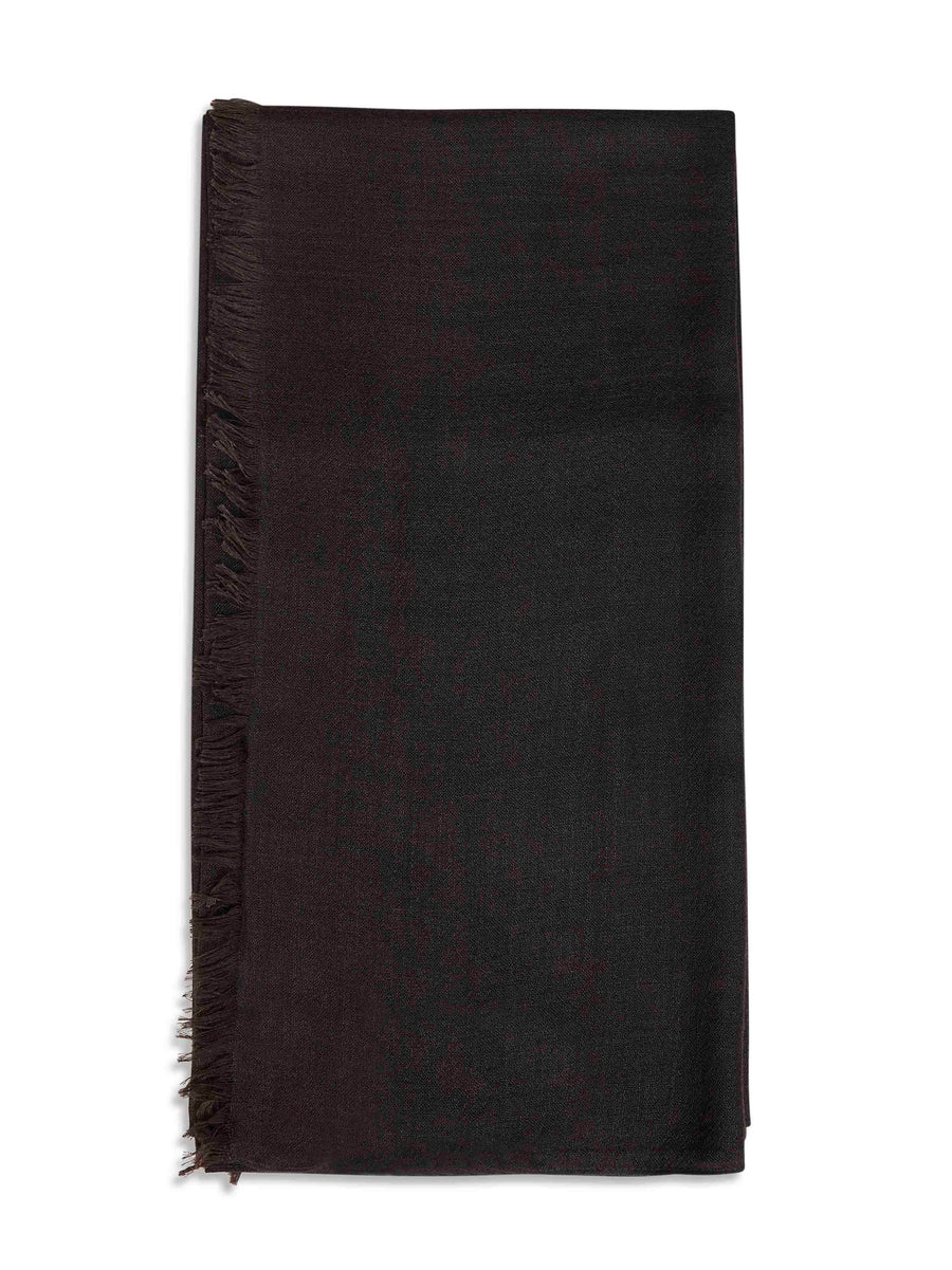 Scarf Cashmere And Silk — Coffee Brown