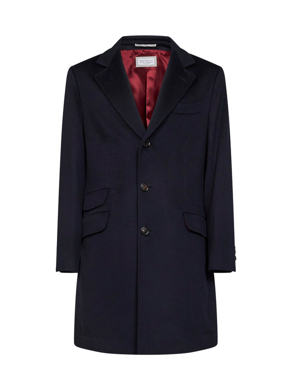 Coat Navy Blue Virgin Wool