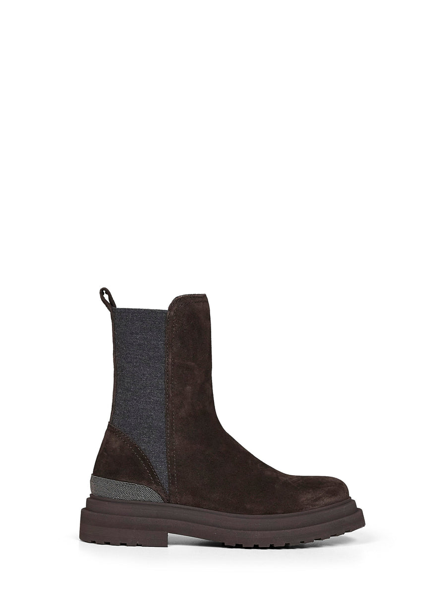 Ankle Boots Pepper Suede Brown Cotton