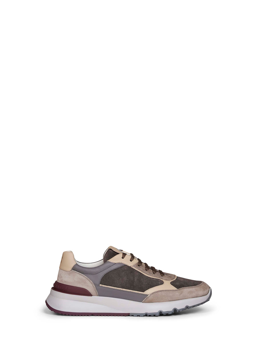 Sneakers Multicolour Suede & Leather Anthracite Calf Trainers