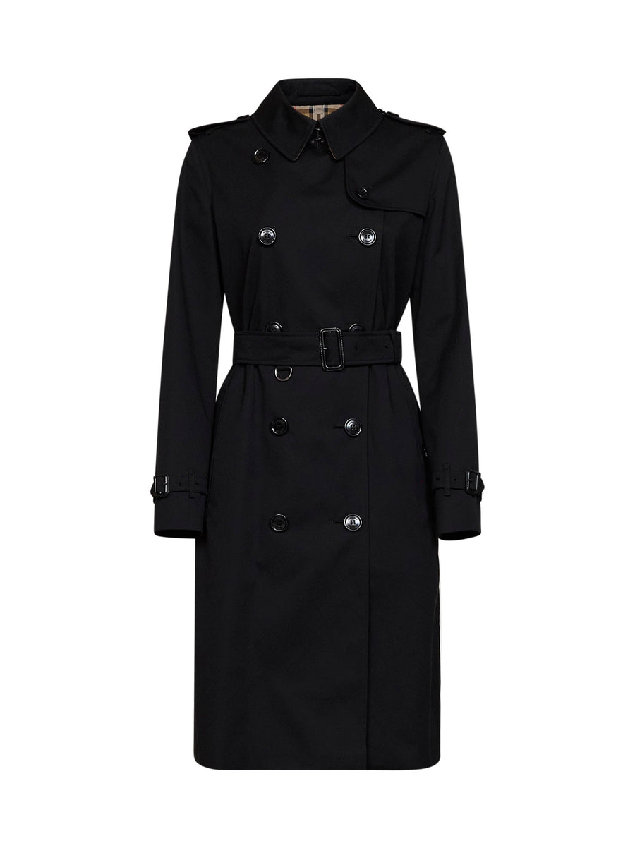 Trench Coat Kensington Black Cotton & Raincoats