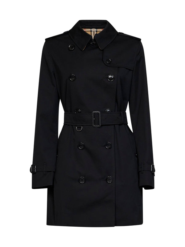 Trench Coat Kensington Black Cotton & Raincoats
