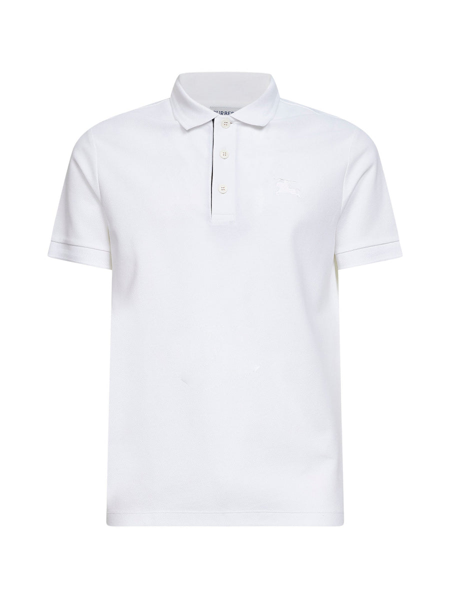 Polo Shirt Ekd Embroidery White Cotton