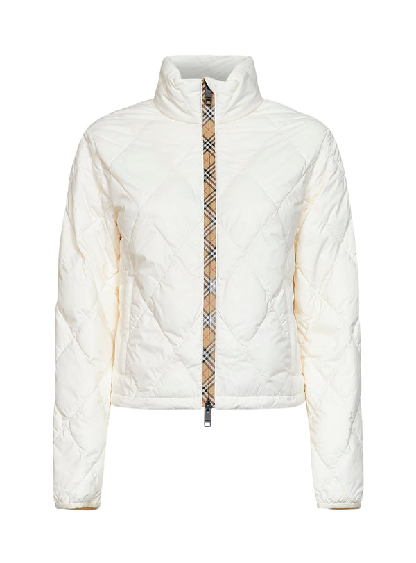 Quilted Bramford Packable Jacket Ivory Polyamide Bomber