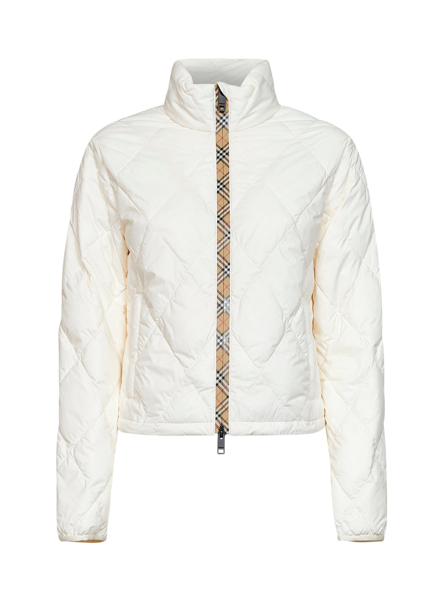 Quilted Bramford Packable Jacket Ivory Polyamide Bomber