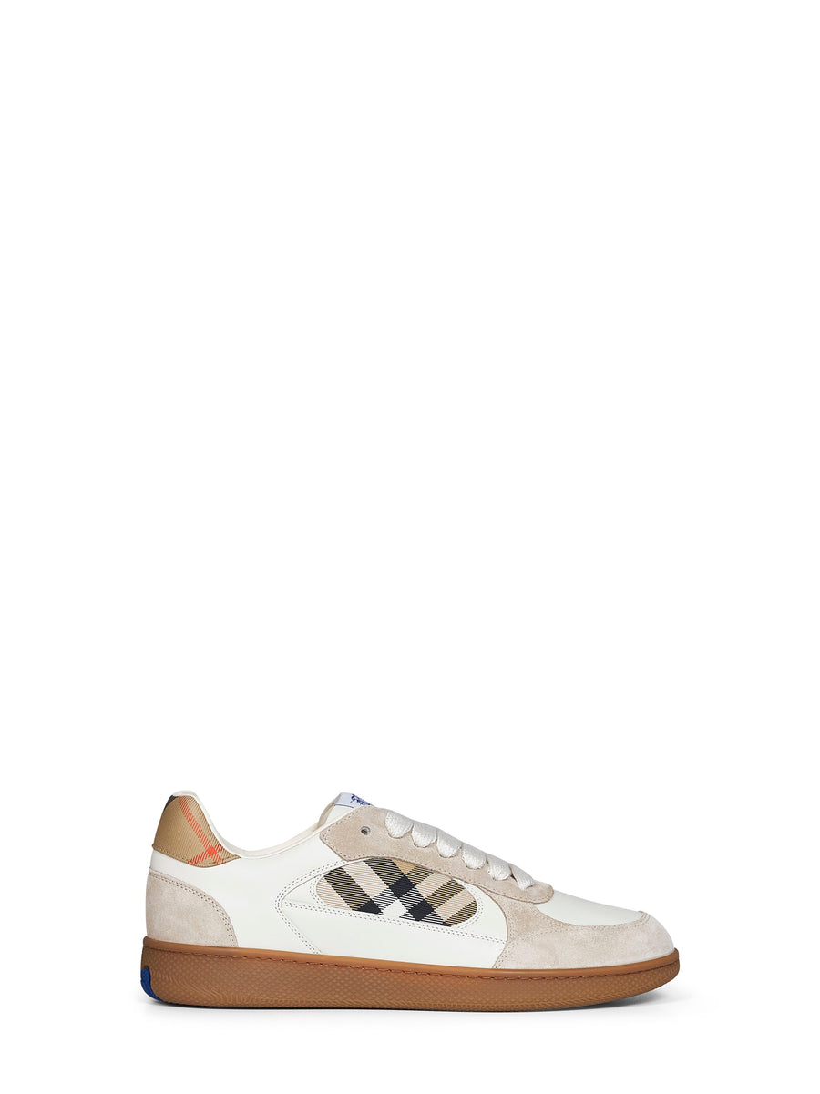 Sneakers Terrace Dove Beige-Sand Beige Leather Multicolour Calf Trainers
