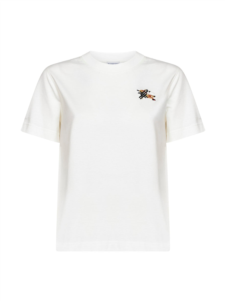 T-Shirt Knight Check Chalk White Cotton T-shirts & Jerseys