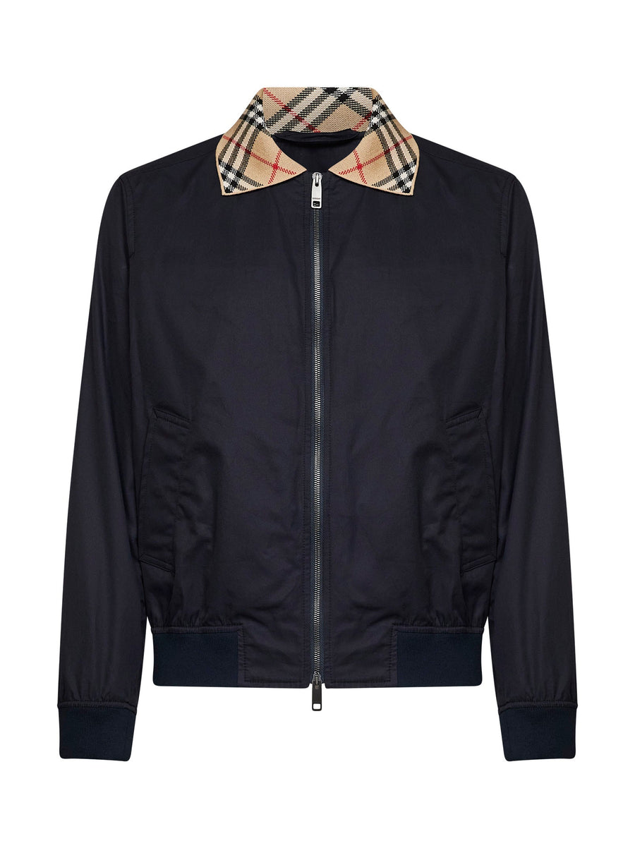 Jacket Harrington Glenfields Navy Blue Gabardine Cotton Bomber