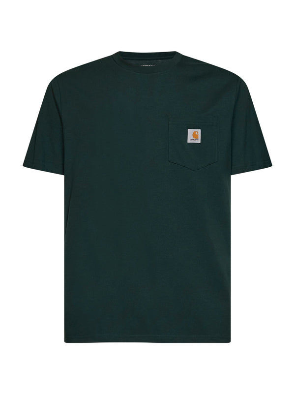 T-Shirt Pocket Dark Green Cotton T-shirts