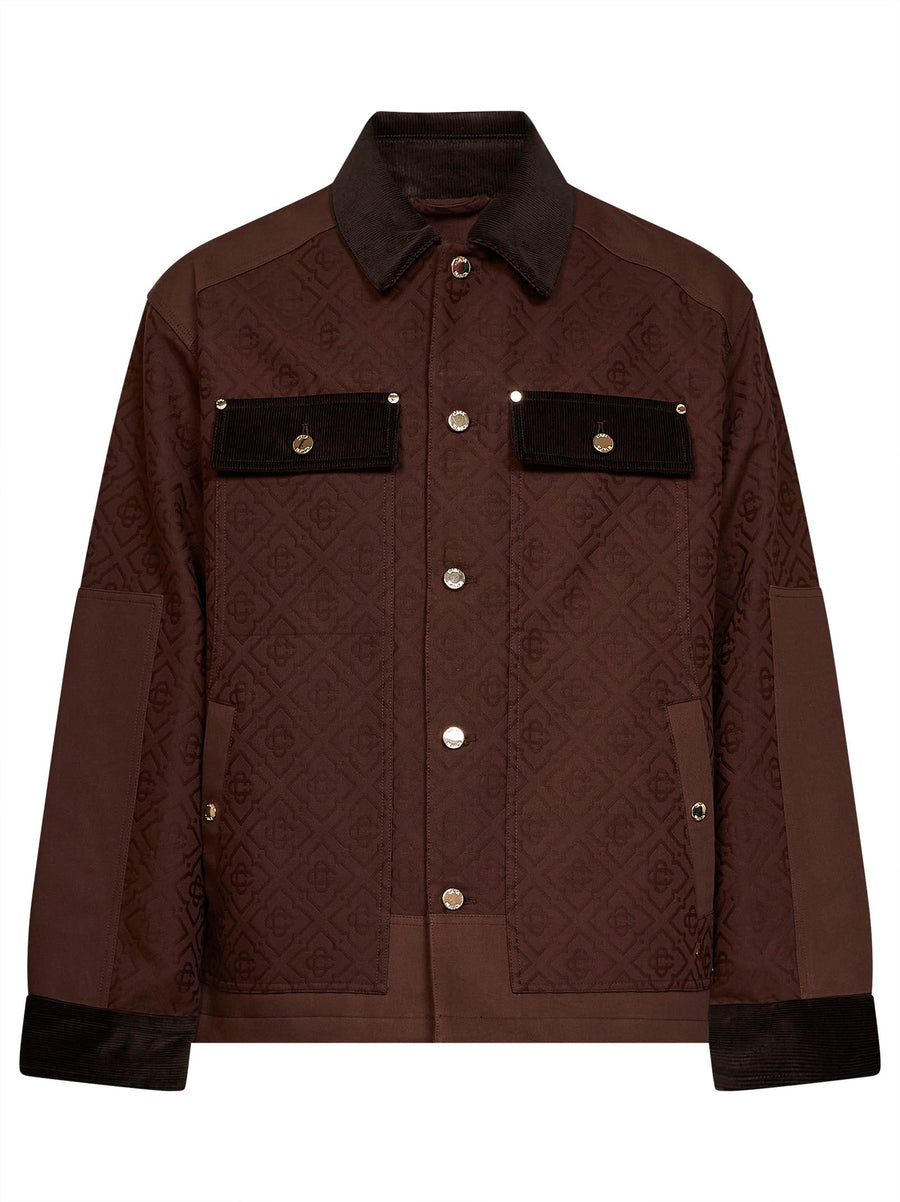 Safari Jacket Dark Brown Cotton Bomber