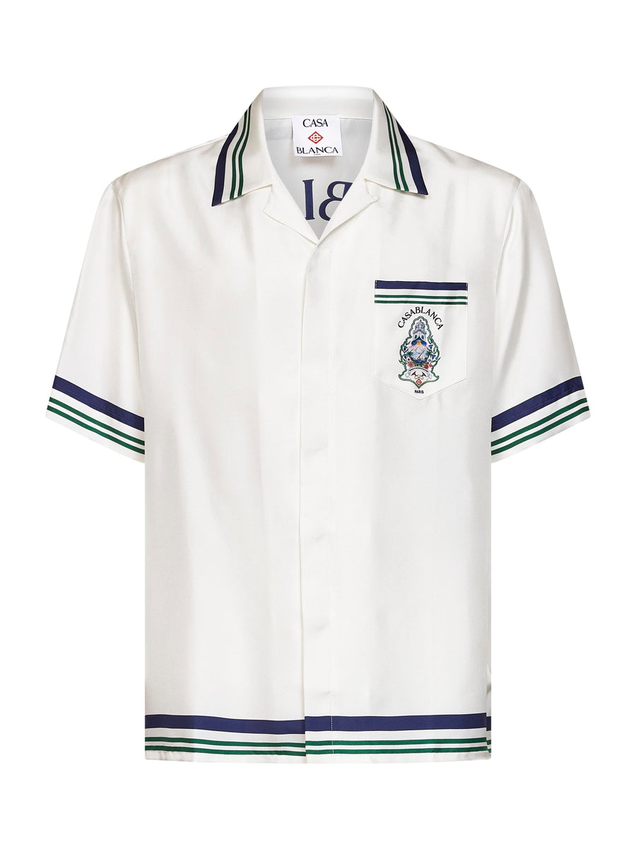 Shirt Hotel Emblem White Silk